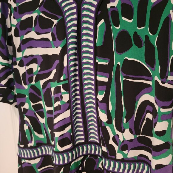 BCBGMAXAZRIA Purple Green Knit Mini Dress L - Picture 4 of 5